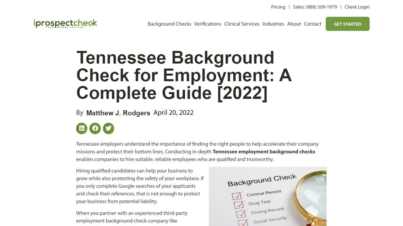 Tennessee Background Check for Employment: A Complete Guide [2022]